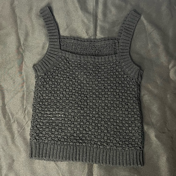 J. CREW Crocheted Black Tank Top - Picture 2 of 4